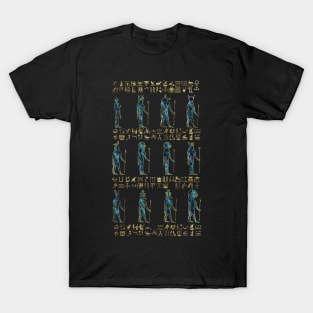 Egyptian Gods  Ornament Gold and Abalone T-Shirt